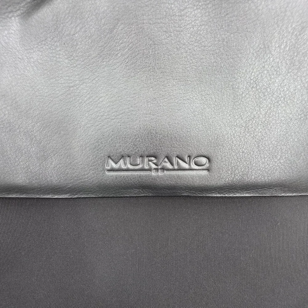 Murano Signature VTG Business Shuttle Laptop Bag Black Leather Nylon Deadstock